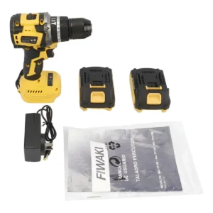 Taladro Percutor Atornillador Inalámbrico FIWAKI Brushless 20V – 2 Baterías + Accesorios