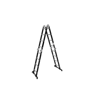Fiwaki Escalera Multifunción Articulada de Aluminio 4x4 – 16 Peldaños, Ajustable en Múltiples Posiciones, Carga Máxima 150 Kg